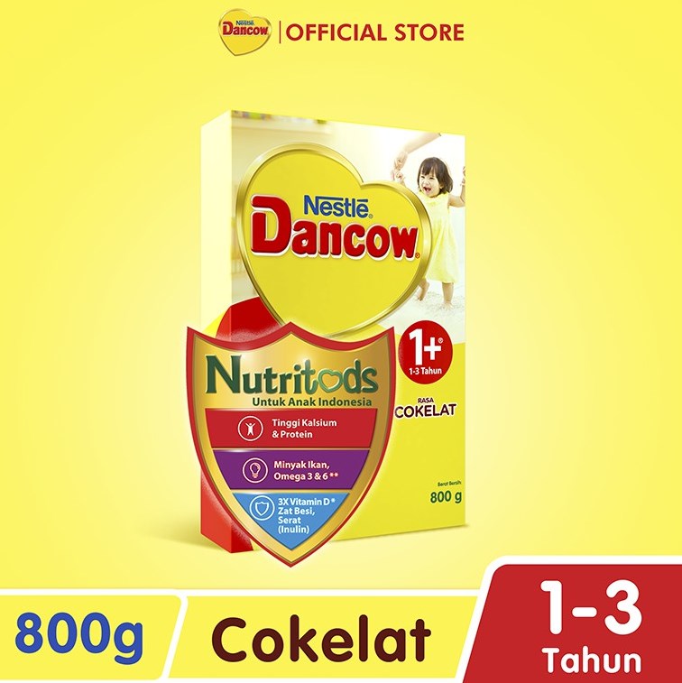 Nestle Dancow 1+ Cokelat dengan Nutritods 800gr