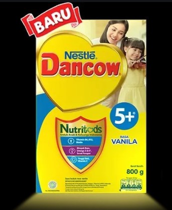 Dancow 5+ vanila dengan Nutritods 800gr